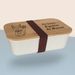 Boite à goûter gravée avec votre texte - Modèle Renard