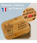 Boite à goûter gravée avec votre texte - Modèle Renard