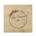 Boite à bijoux en bois fleur personnalisée