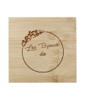 Boite à bijoux en bois fleur personnalisée