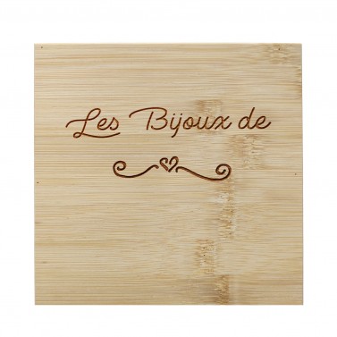 Boite à bijoux en bois coeur personnalisée