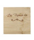 Boite à bijoux en bois coeur personnalisée