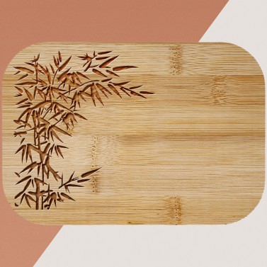 Lunchbox gravée avec votre texte - Modèle bambou