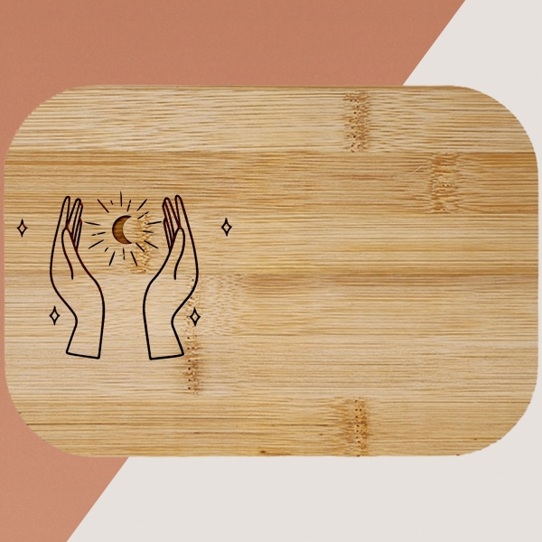 Boite à repas personnalisée avec votre texte - Modèle Lune