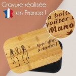 Boite à repas personnalisée avec votre texte - Modèle Lune