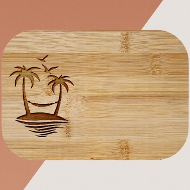 Boite à goûter gravée avec votre texte - Modèle Plage