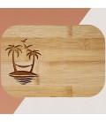 Boite à goûter gravée avec votre texte - Modèle Plage