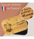 Boite à goûter gravée avec votre texte - Modèle Plage