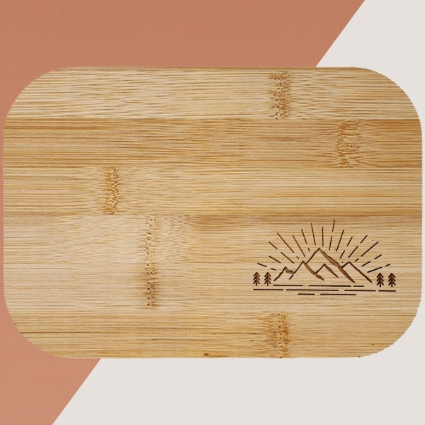 Boite à repas gravée avec votre prénom - Modèle Montagne