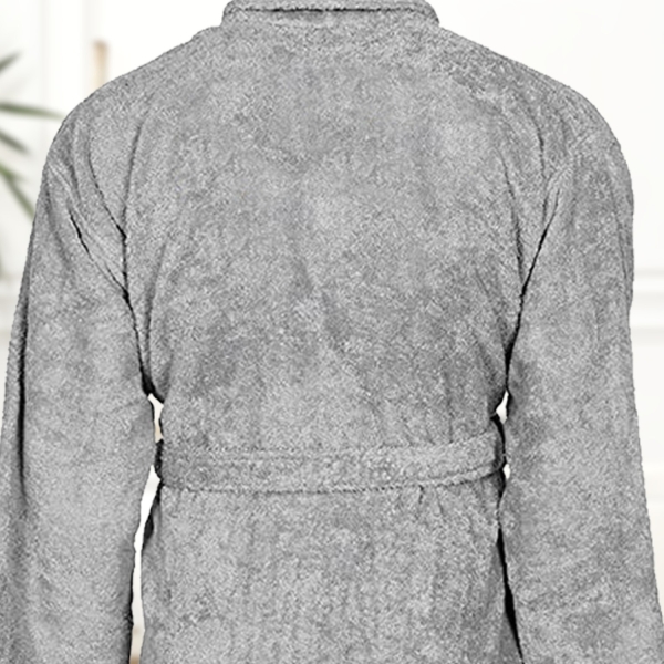 Peignoir de bain gris homme personnalisé