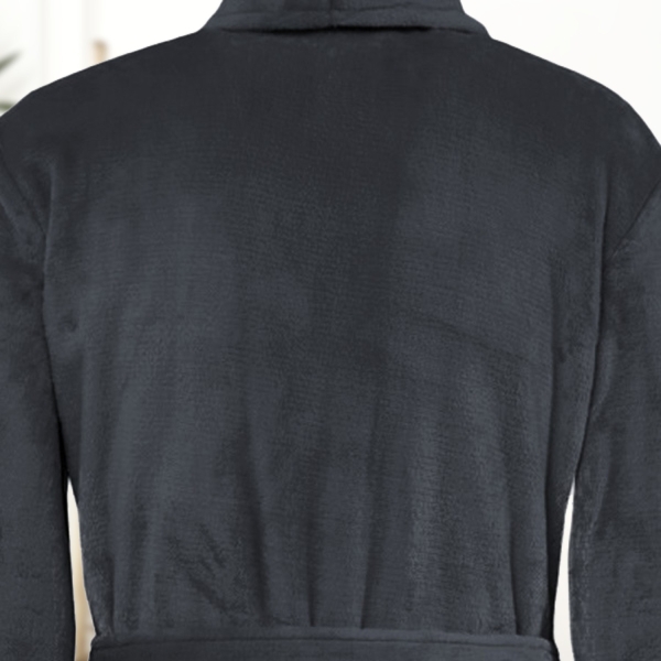 Robe de chambre anthracite brodée