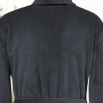Robe de chambre anthracite brodée