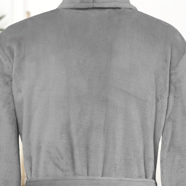 Peignoir de chambre gris homme brodé