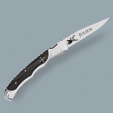 Couteau laguiole baroque gravé