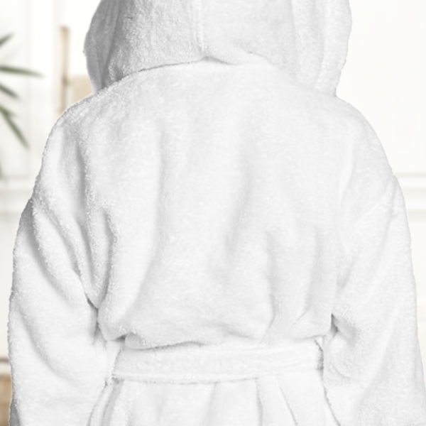 Peignoir de bain blanc enfant