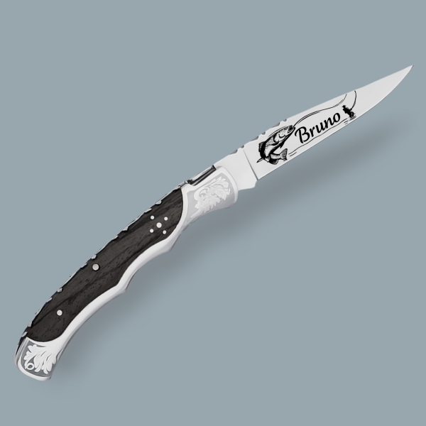 Couteau laguiole baroque gravé