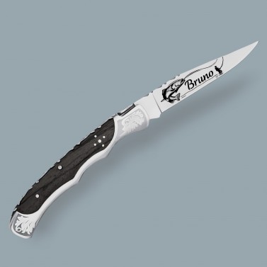 Couteau laguiole baroque gravé