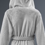 Peignoir enfant gris personnalisé