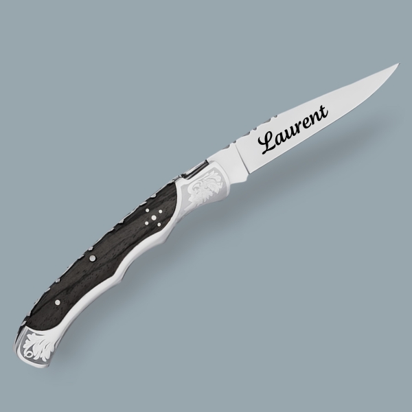 Couteau laguiole baroque gravé