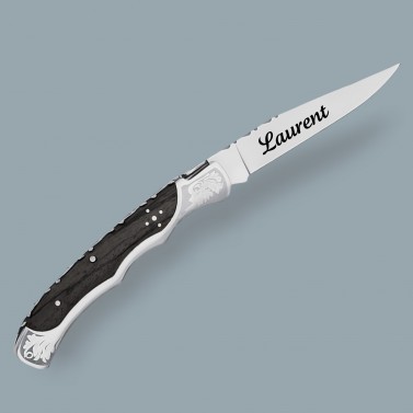 Couteau laguiole baroque gravé