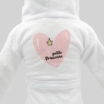 Peignoir bébé blanc à personnaliser - Modèle Petite princesse