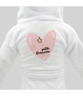 Peignoir bébé blanc à personnaliser - Modèle Petite princesse