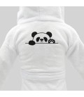Peignoir bébé blanc à personnaliser - Modèle Panda