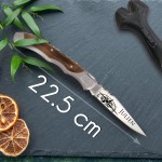 Couteau laguiole bois marron personnalisé