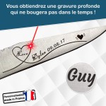 Couteau laguiole bois marron personnalisé