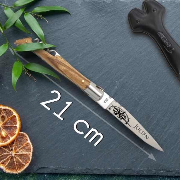 Couteau laguiole Rustique gravé