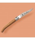 Couteau manche en frêne avec un prénom