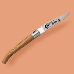 Couteau manche en frêne avec un prénom
