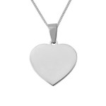 Collier coeur texte à graver