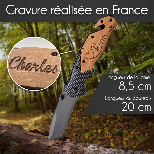 Couteau pliant personnalisé