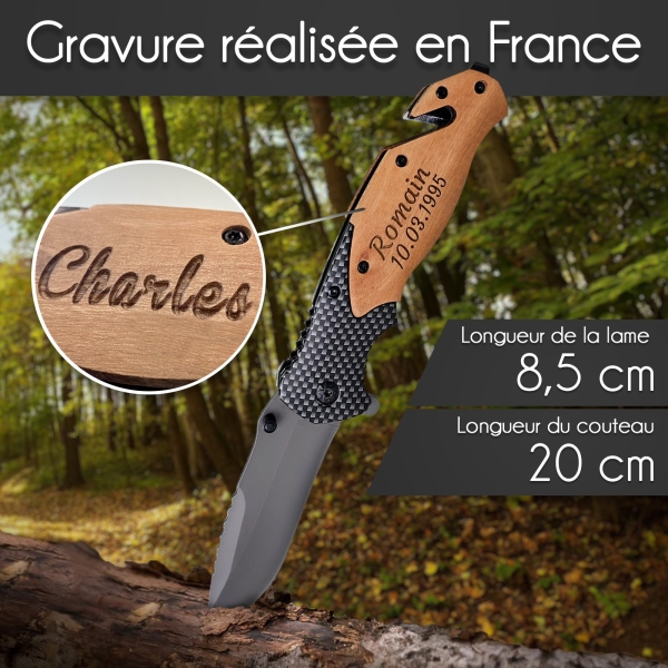 Couteau pliant personnalisé