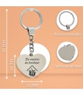 Porte-clés cœur personnalisé - Modèle Maison