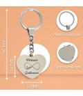 Porte-clés cœur personnalisé - Modèle Infini