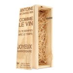 Caisse à vin anniversaire gravé
