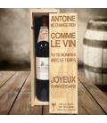 Caisse à vin anniversaire gravé