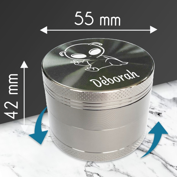 Grinder simple personnalisé - 3 coloris - Modèle Alien