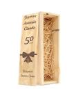 Caisse à vin anniversaire gravé