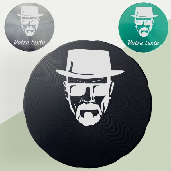 Grinder simple avec votre prénom gravé - Modèle Mr White