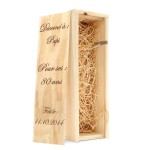 Caisse à vin anniversaire gravé