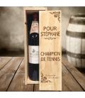 Caisse à vin anniversaire gravé