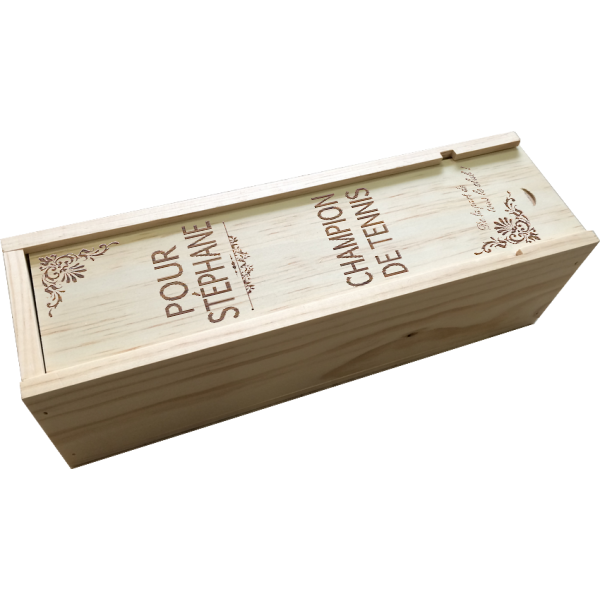 Caisse à vin anniversaire gravé