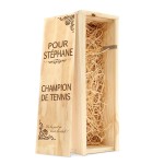 Caisse à vin anniversaire gravé