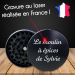 Grinder personnalisé - Noir ou Argenté - Modèle texte