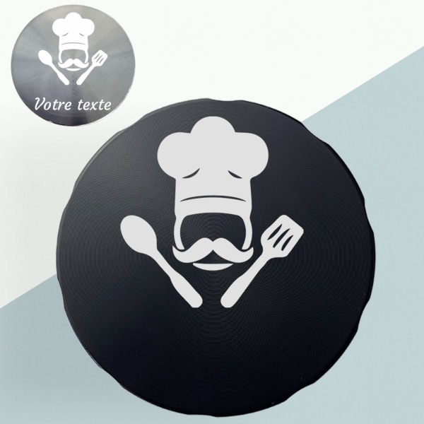 Grinder gravé avec un prénom - Noir ou argenté - Modèle Cuisine