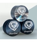 Grinder gravé avec un prénom - Noir ou argenté - Modèle Lion