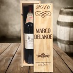 Caisse à vin anniversaire gravé
